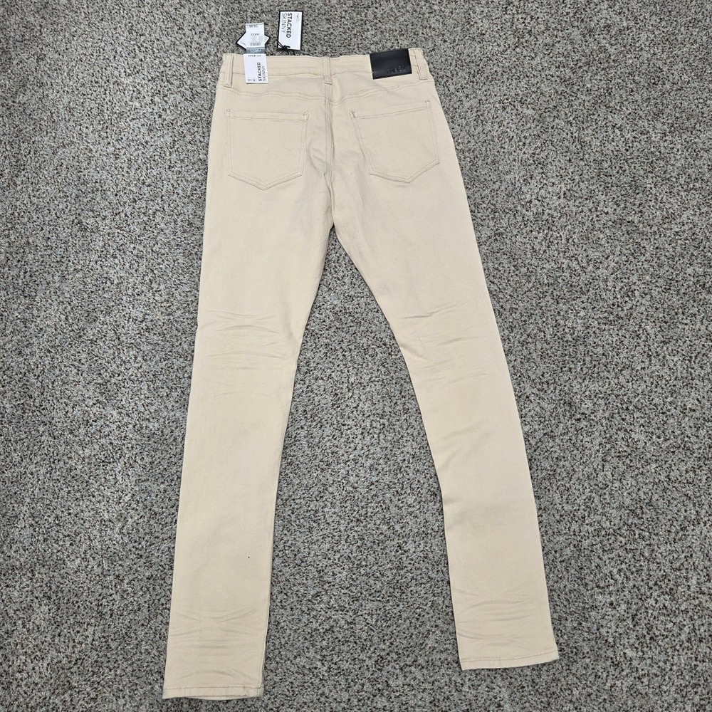 Rue21 Stacked Skinny Distressed Jeans Supreme Flex Tan Size 34x32 - Picture 7 of 9